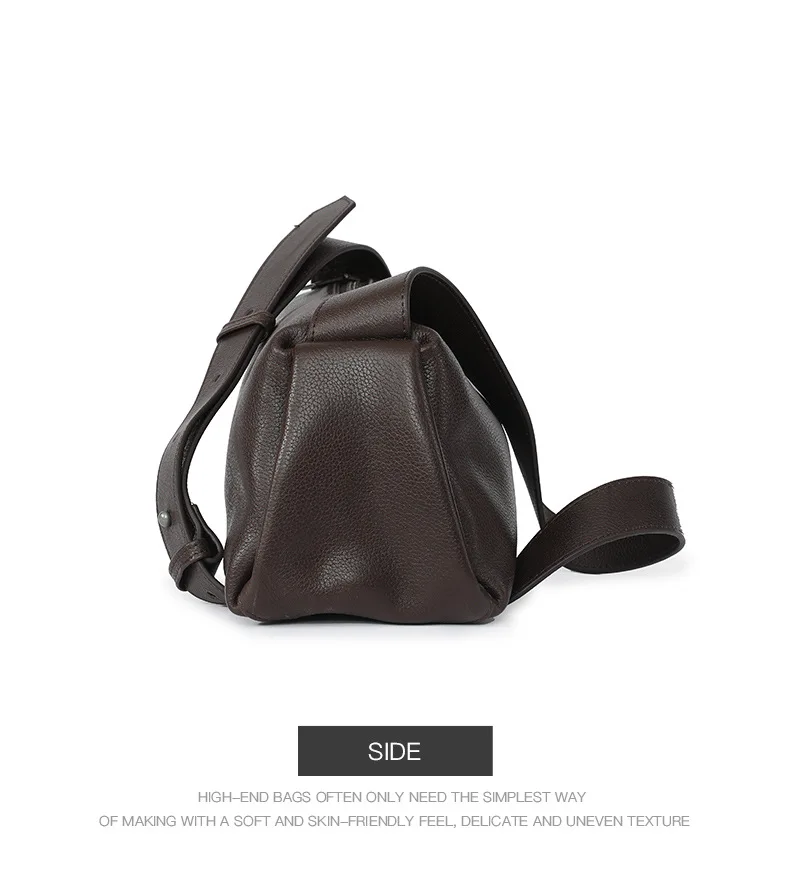 New Simple Shoulder Handbag Women's Genuine Leather Crossbody Bag Real Cowhide Ladies Bag Versatile Casual Small Bag Pillow Bag