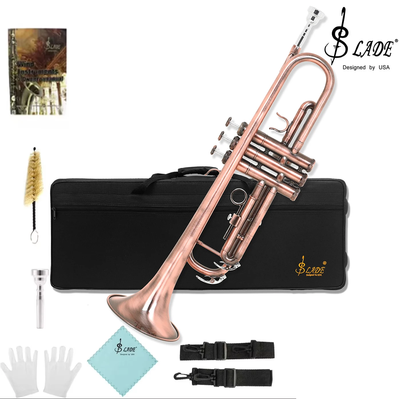 SLADE Bb Trumpet Standard Trumpet Set for Beginner Students with