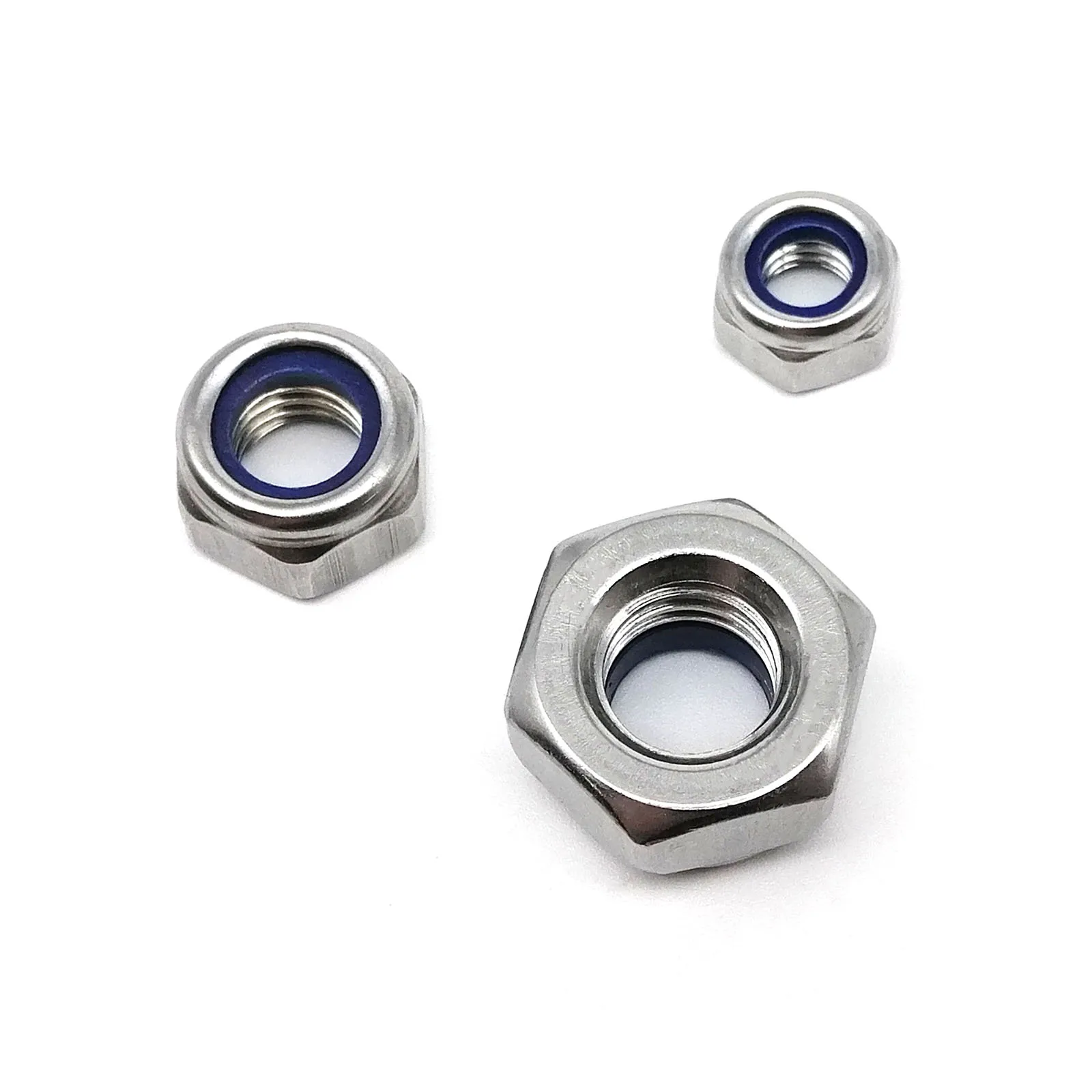 Nylon Lock Nut Left Hand Thread M4 M5 M6 M8 M10 M12 M16 304 A2 Stainless Steel