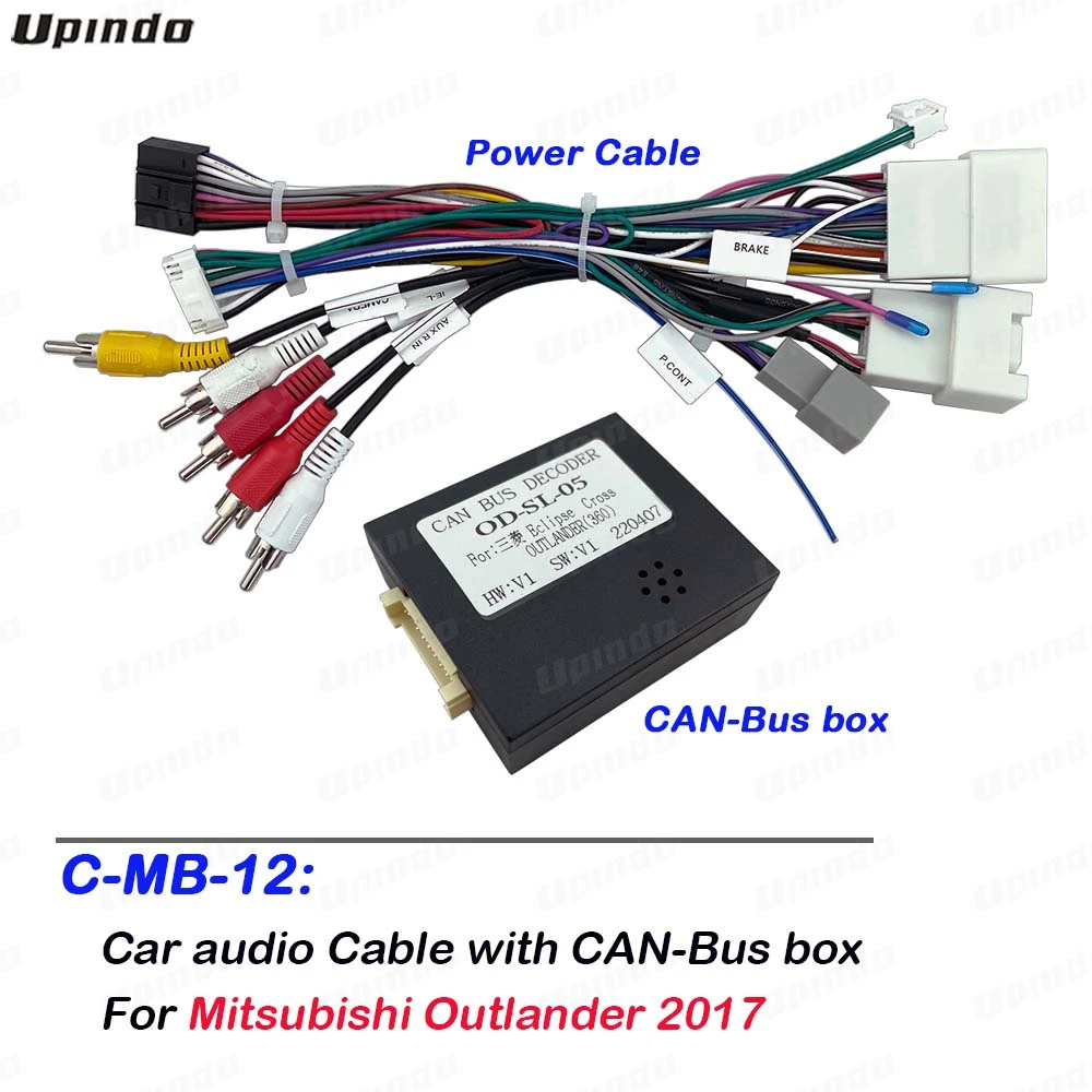 Car Radio Android Head Unit Cable with CAN Bus Box Adapter Wiring