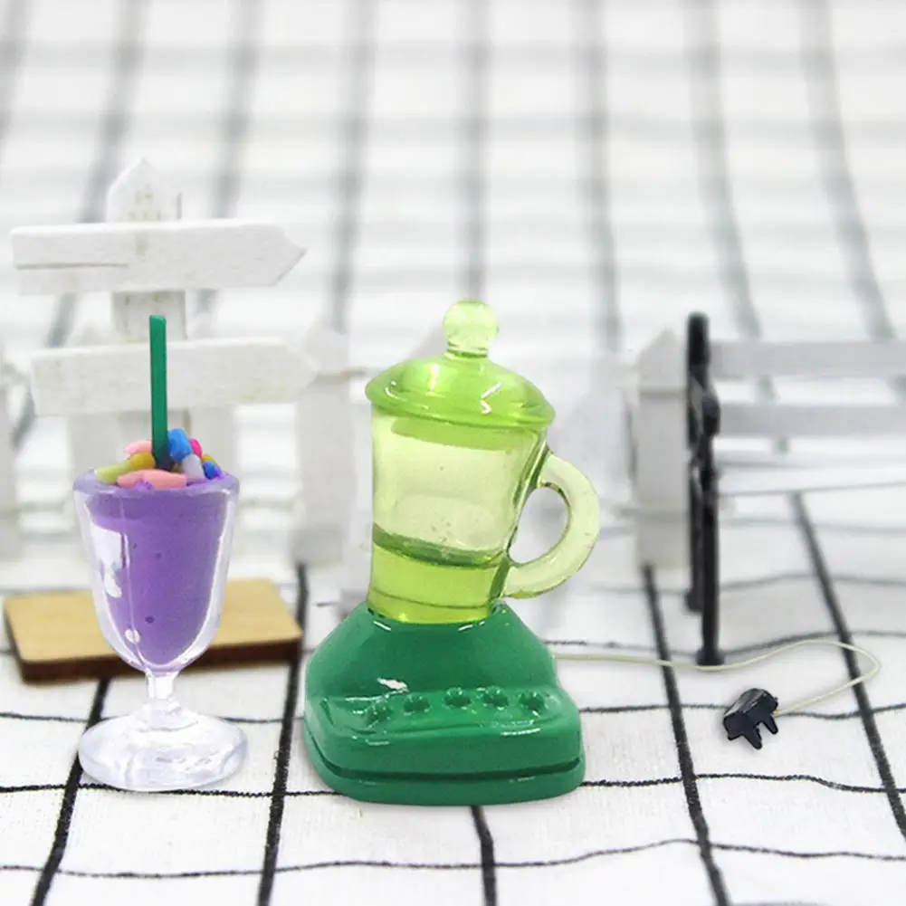 Eco-friendly Mini Model Adorable Mini Food Mixer Tool Dollhouse Accessories Pretend Toy Dollhouse Food Mixer Kids Toy Gift