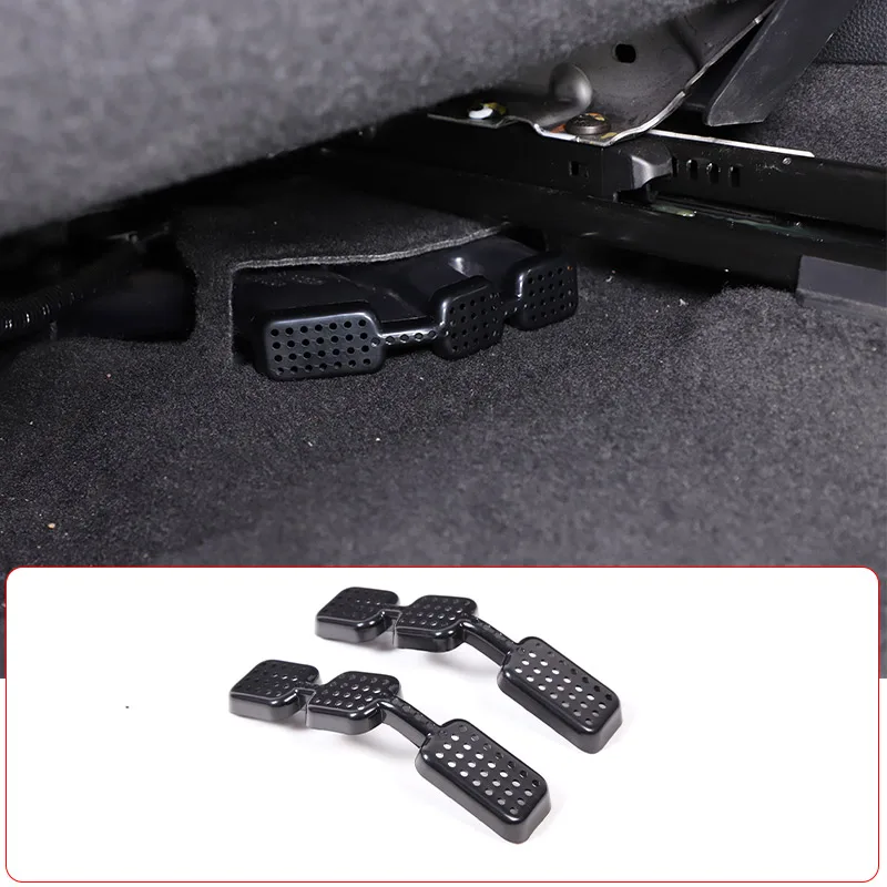 

For Toyota Tundra 2022 2023 ABS Black Car Seat Under Air Outlet Mesh Cover Decorative Sticker Car Interior Accessories
