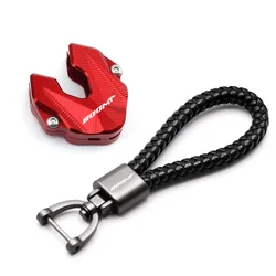 CNC Aluminum Motorcycle Key Cover and Keychain - Premium Modified Design (800Mt 1 Set Red)