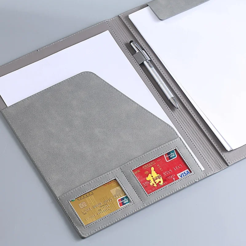 가죽 거치대 클립보드 폴더, 비즈니스 임원 사무실 폴더, 문서 Padfolio 정리함 포트폴리오, 마그네틱