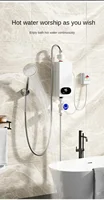 4500W plus récent chauffe-eau chauffe-eau instantané sans réservoir robinet instantané cuisine grue d'eau chaude LED numérique prise ue 6
