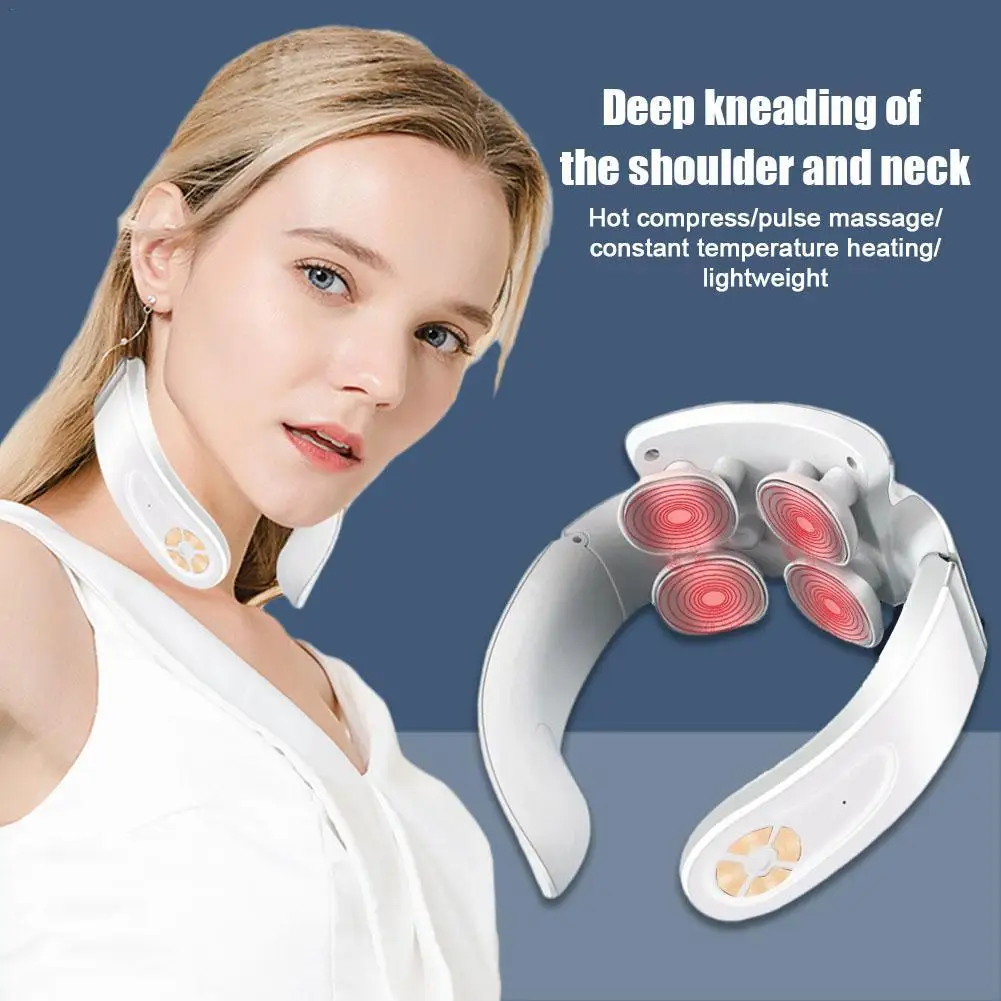 

Cervical Spine Massager Neck Massager With 5 Modes 9 Intensities Of Massage Modes Cervical Charging Neck And Shoulder Massager