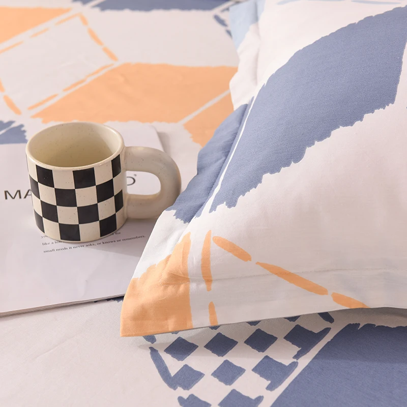 New Product 1pcs 100% Cotton Printing bed mattress set with four corners and elastic band sheets(pillowcases need order) 4