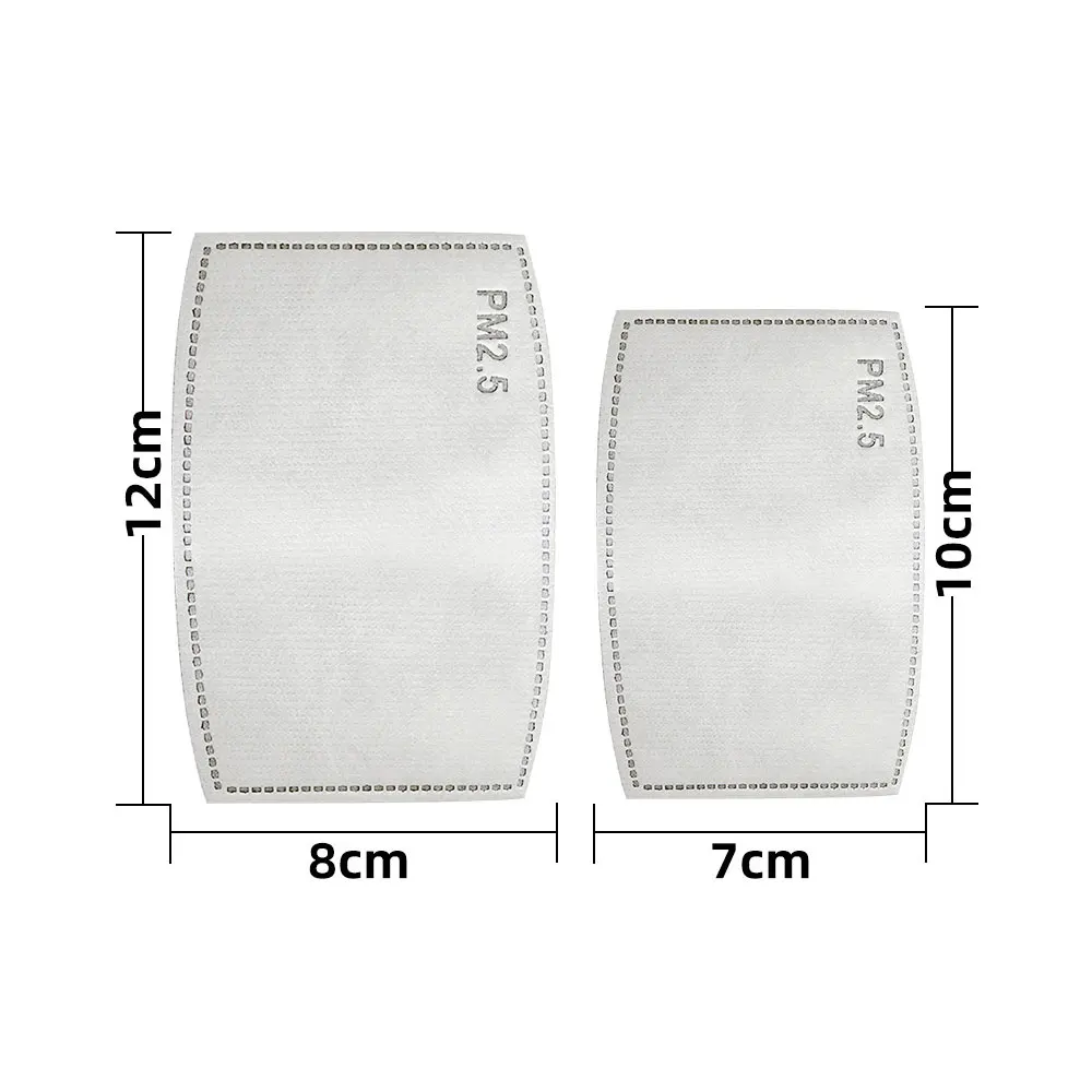 2Pcs 5 Layers PM2.5 Filter Mask Paper Activated Carbon for Adult Kids Masks Anti Dust Haze Mouth Mask Face Mask Filters 6