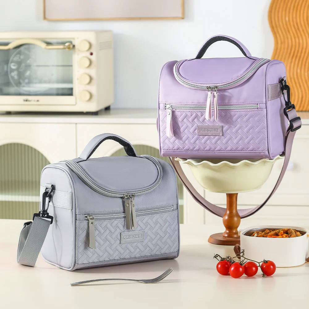 Elegant Insulated Lunch Tote Bag - Stylish, Lightweight, and Portable