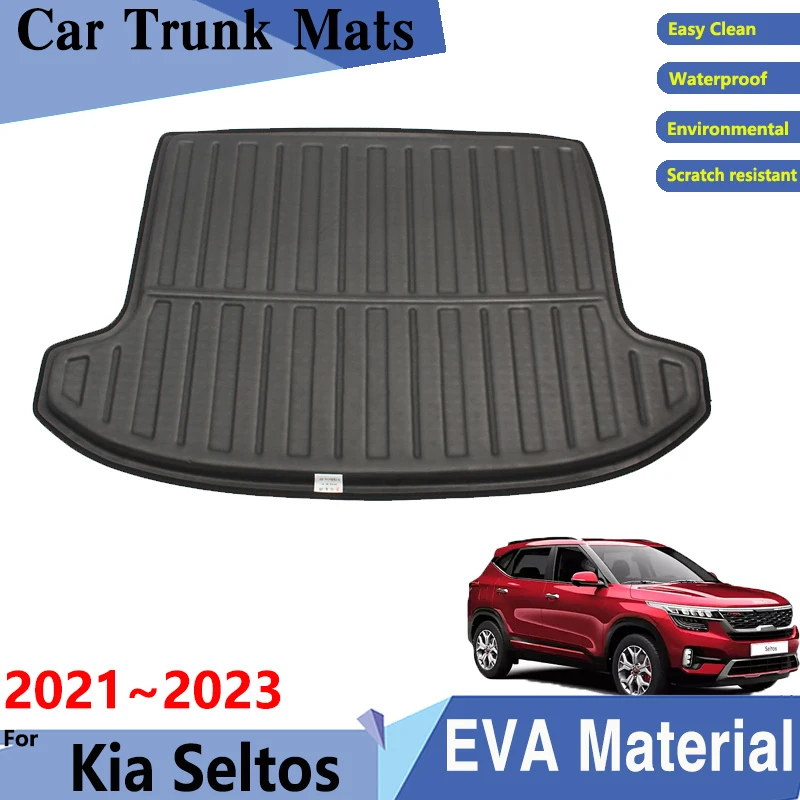 

Car Trunk Mat for Kia Seltos 2023 Accessories KX3 2021 2022 Cargo Tray Trunk Organizer Pads Rear Mat Accessories 3D EVA Material