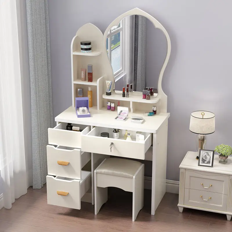 Dressing Table Bedroom Simple Economical Small Apartment Easy Mini Makeup Table  Dresser Drawers Dress Table Makeup Vanity New - Dressers - AliExpress