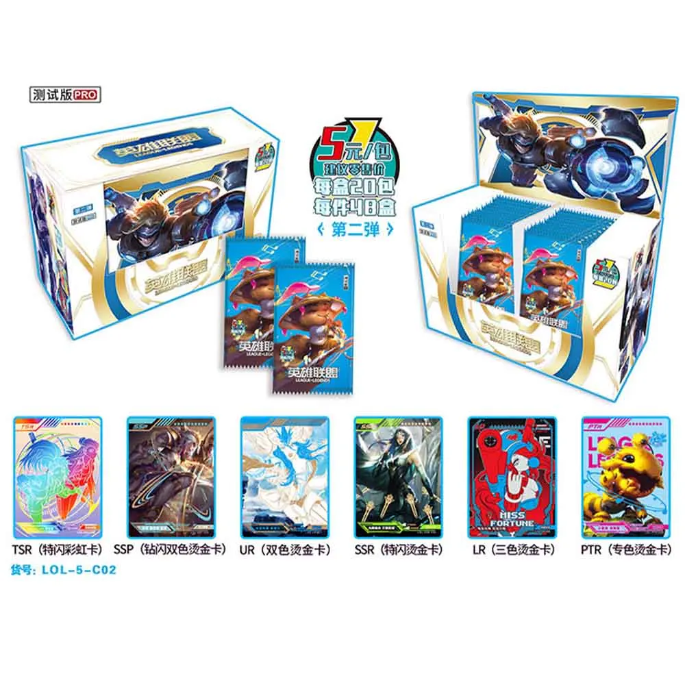 League Of Legends Cards Anime Figure Hobby Hero Fighting Game Card Collezione Deluxe Edition Display Regalo Giocattoli Classici Per Ragazzi