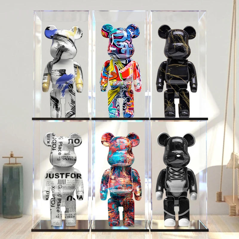 

Nordic Graffiti Bearbrick Statue Bear Statues and Sculptures Figurines Ornaments for Interior Living Room Home Desk Decorations