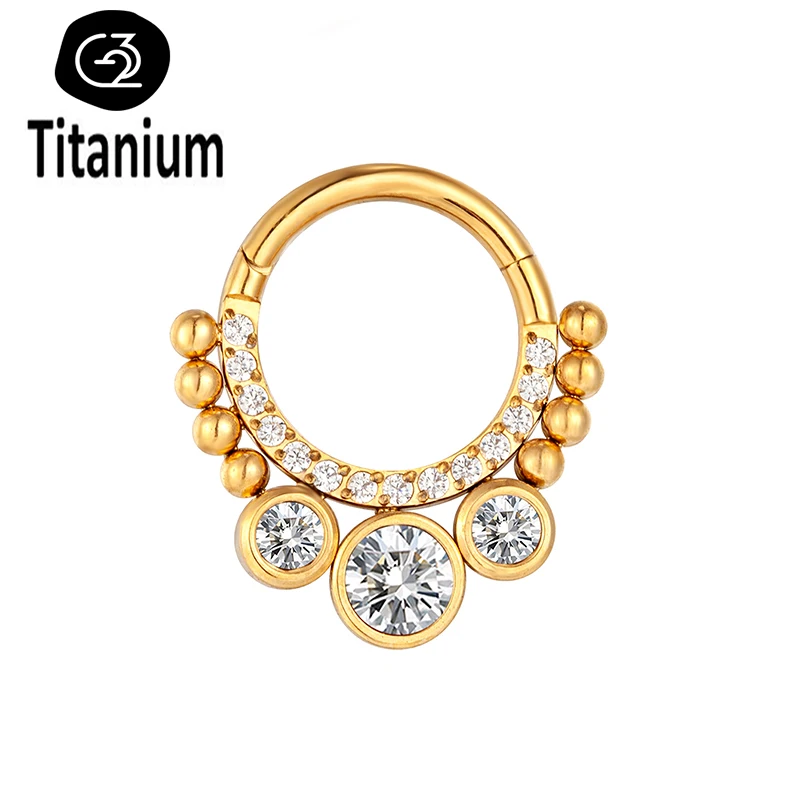 G23 Titan Piercing Nasenringe Clicke Septum Hoops Körperschmuck Ohrringe ASTM F136 16G Knorpel Tragus Membran Titan Scharnier – Detail 12