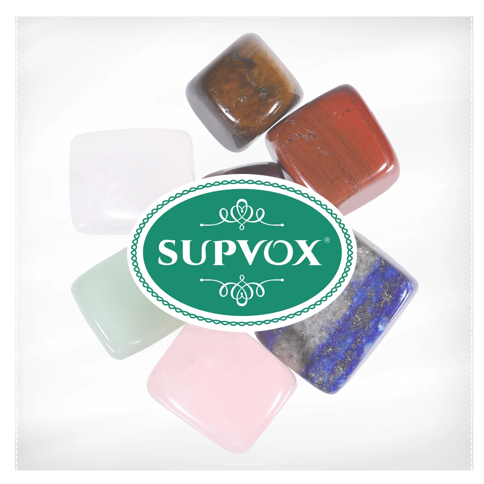 

SUPVOX 10-15mm Chakra Stones Healing Crystals Set Crystal Meditation Stones Thumb Palm Worry Stones
