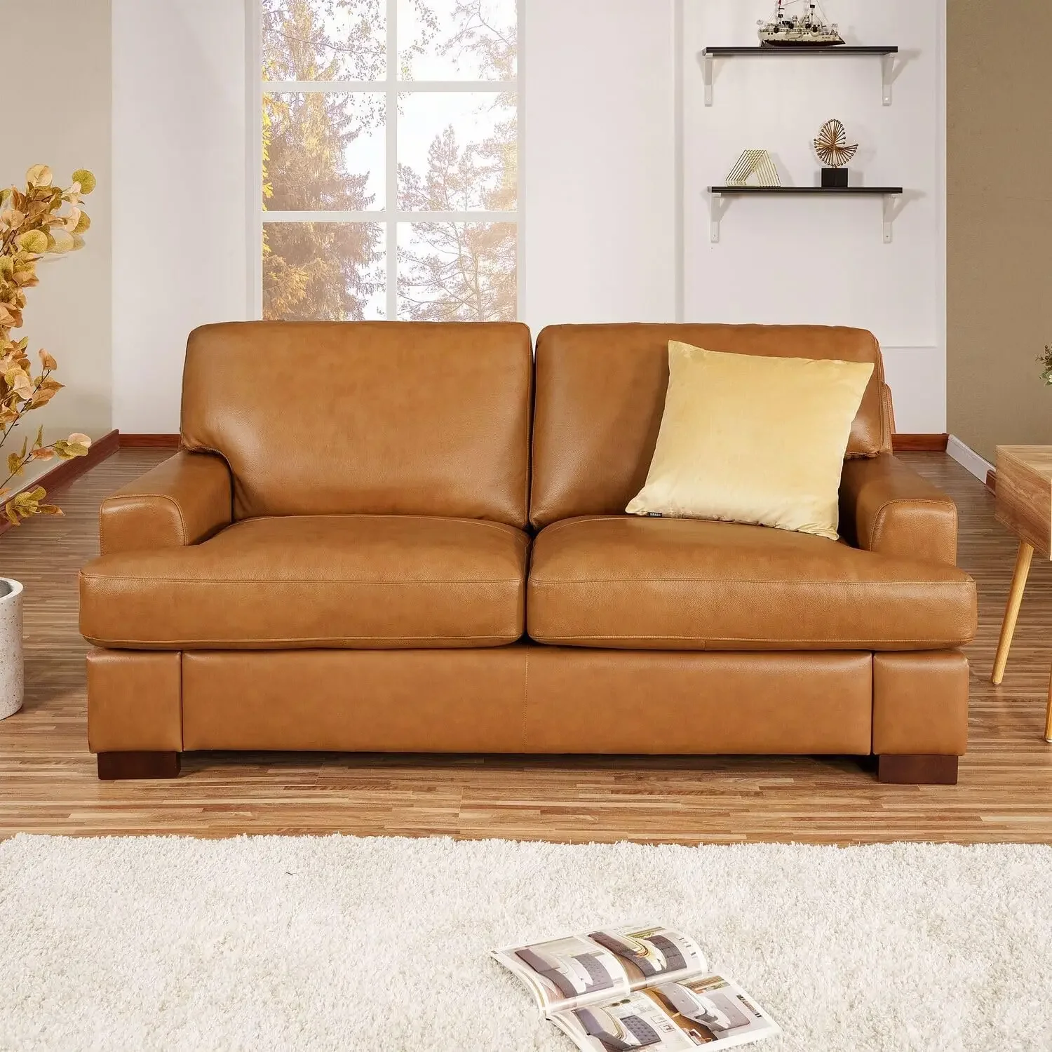 Luxury Genuine Leather Sofa Set 5
