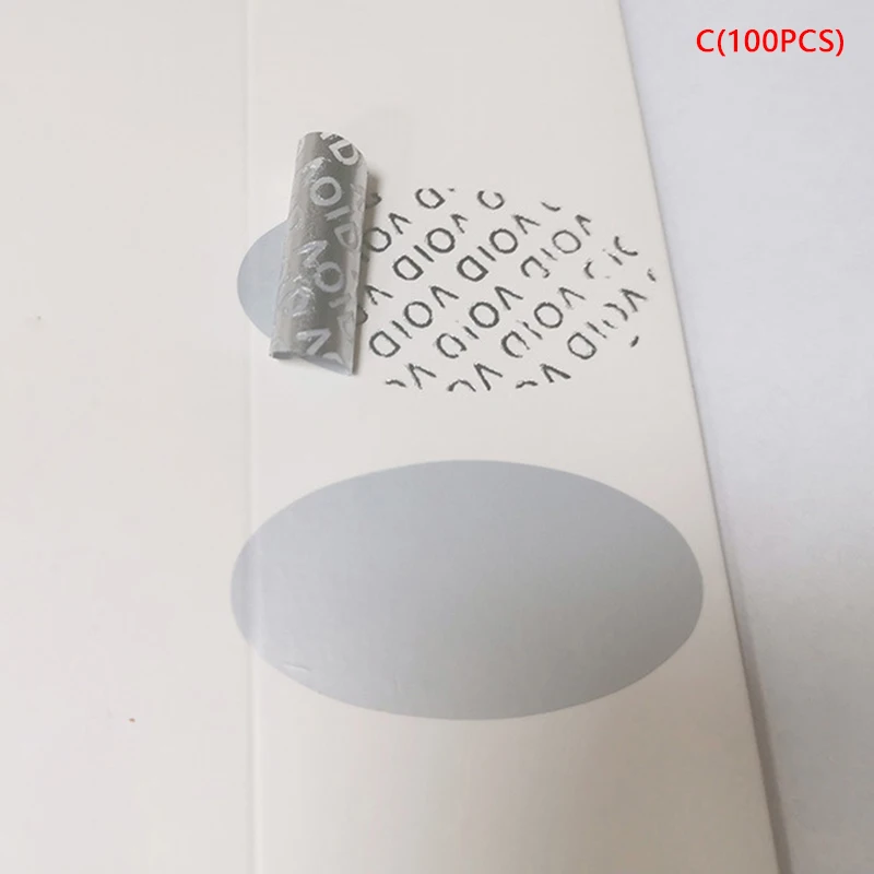 100-Piece Tamper-Proof Warranty Protection Stickers - Secure Adhesive Seals