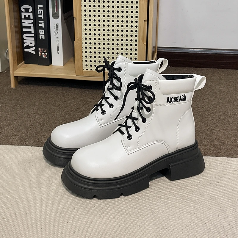 

Winter Women Boots Comfortable Platform No-slip Ankle Boots Woman Fashion Shoes Female Sexy Casual PU Short Boots Ladies