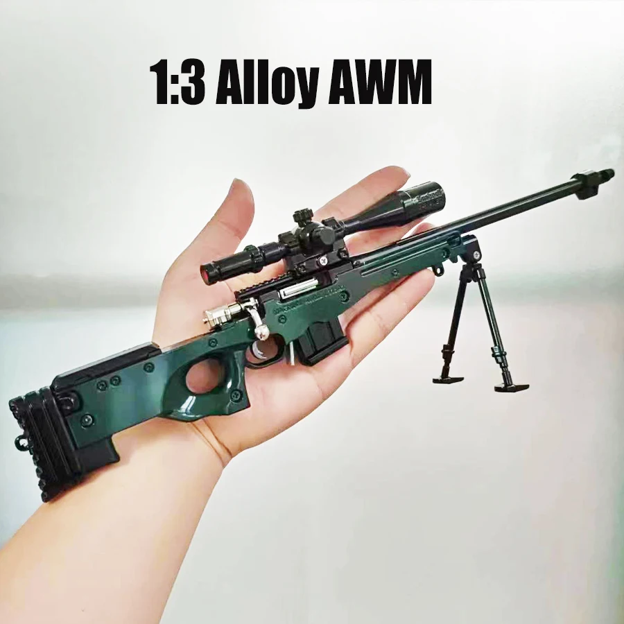 

Mini Alloy AWM AK47 Toy Gun Sniper Rifle Detachable Submachine Gun Model Metal Pistol Weapon Assembly Boys Collection Gifts