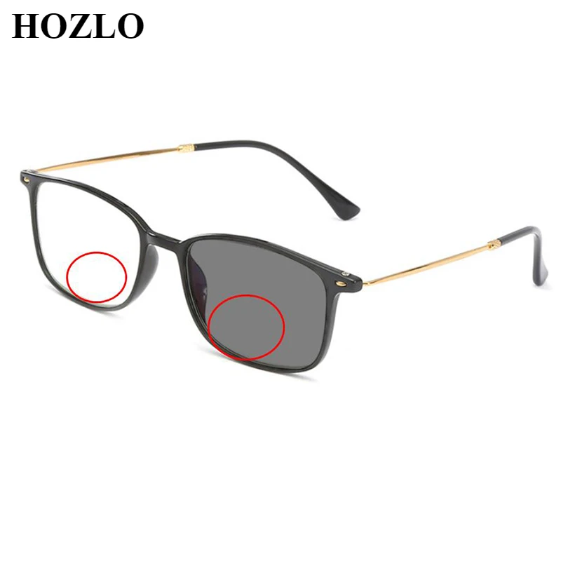 Rivets TR90 Photochromic Bifocals Reading Sunglasses for Women Men