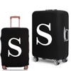 Luggage Protective Cover White Letters Print Travel Accessories Elastic Luggage Dust Trolley Case Apply To 18''-28'' Suitcase 6