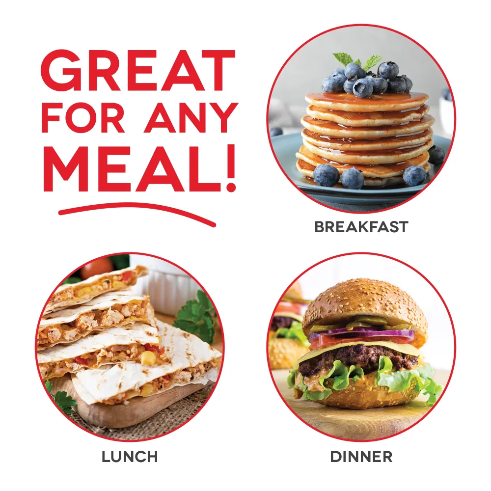 Everyday Nonstick Electric Griddle for Pancakes Burgers, Quesadillas, Eggs & other on the go Breakfast, Lunch 5