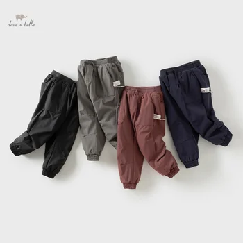 Dave Bella Baby Children's Pants 2024 New Winter Comfortable Casual Outdoor Boys Girls Thick Trousers Warm Sport DB4244022 1