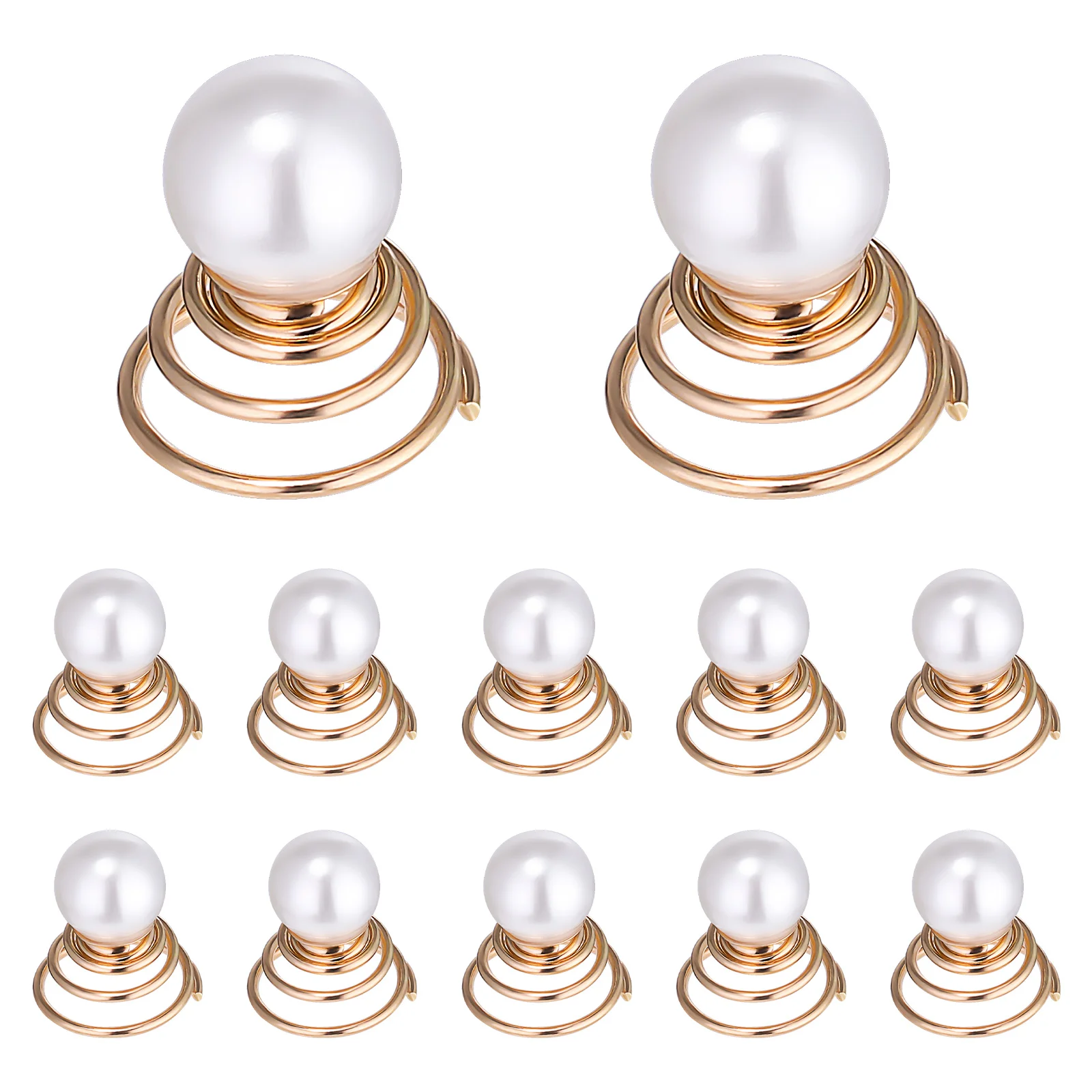 

Pearl Spiral Hair Pin Clip Coil Hairpin Ladies Simple Stylish Clips Bride Accessories
