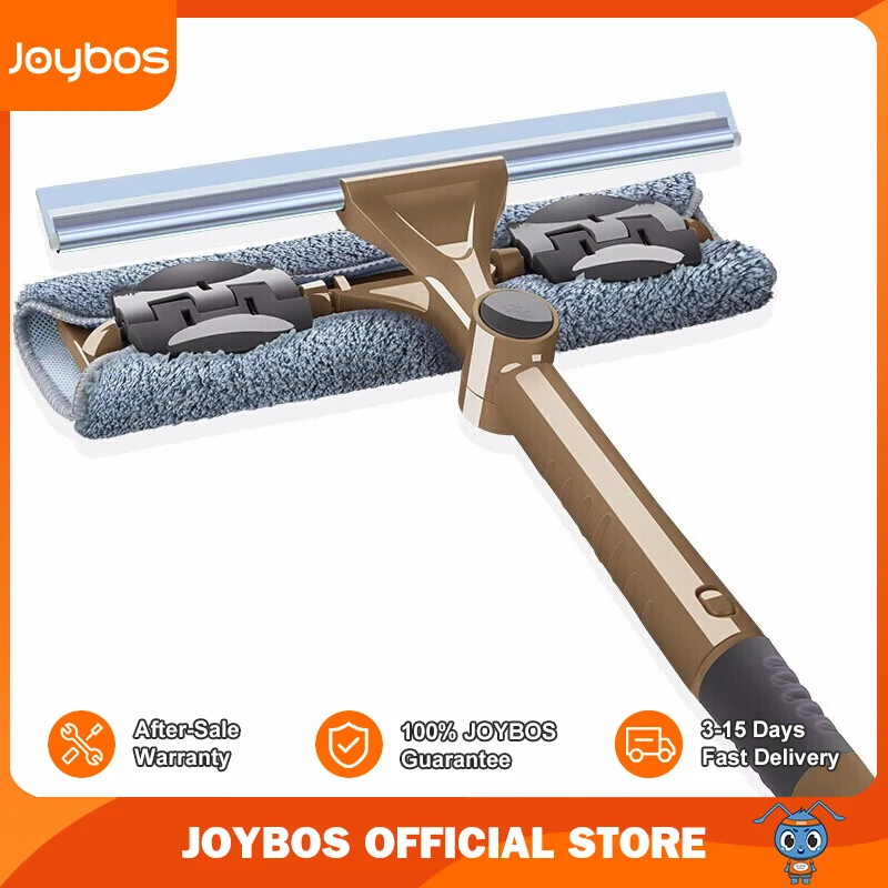 Glass Cleaning Tool Double-sided Telescopic Rod Window Cleaner Mop Squeegee  Wiper Long Handle Rotating Head Brush