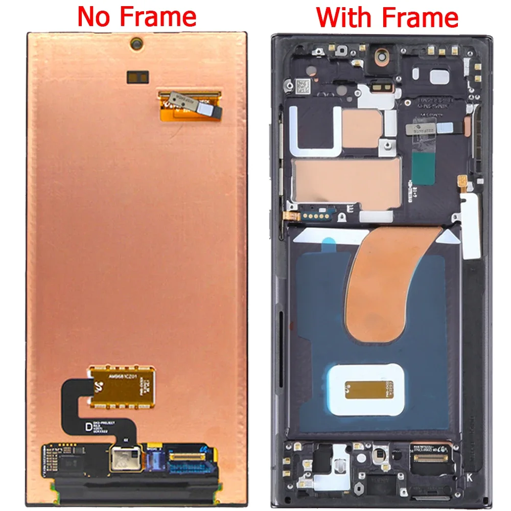 Display module Samsung Galaxy S23 Ultra zwart (OLED