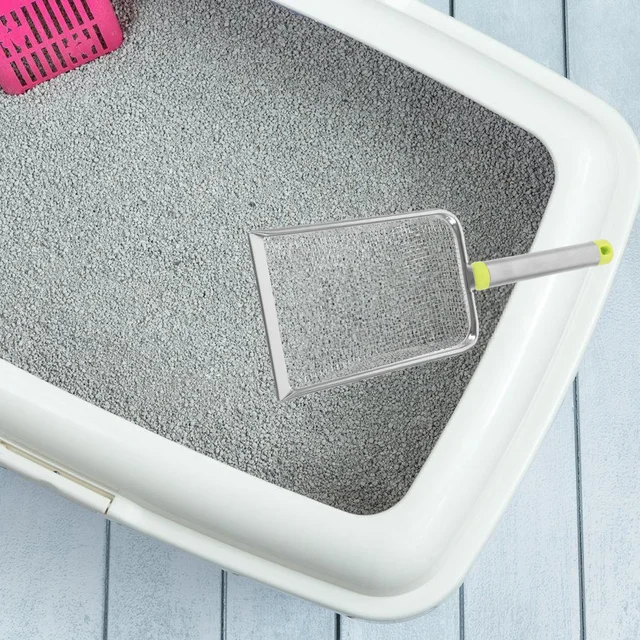 Stainless Steel Cat Litter Scoop Sand Shovel Mesh Pooper Scooper Cat Litter Scoop Non Stick Lightweight Easy Clean 3