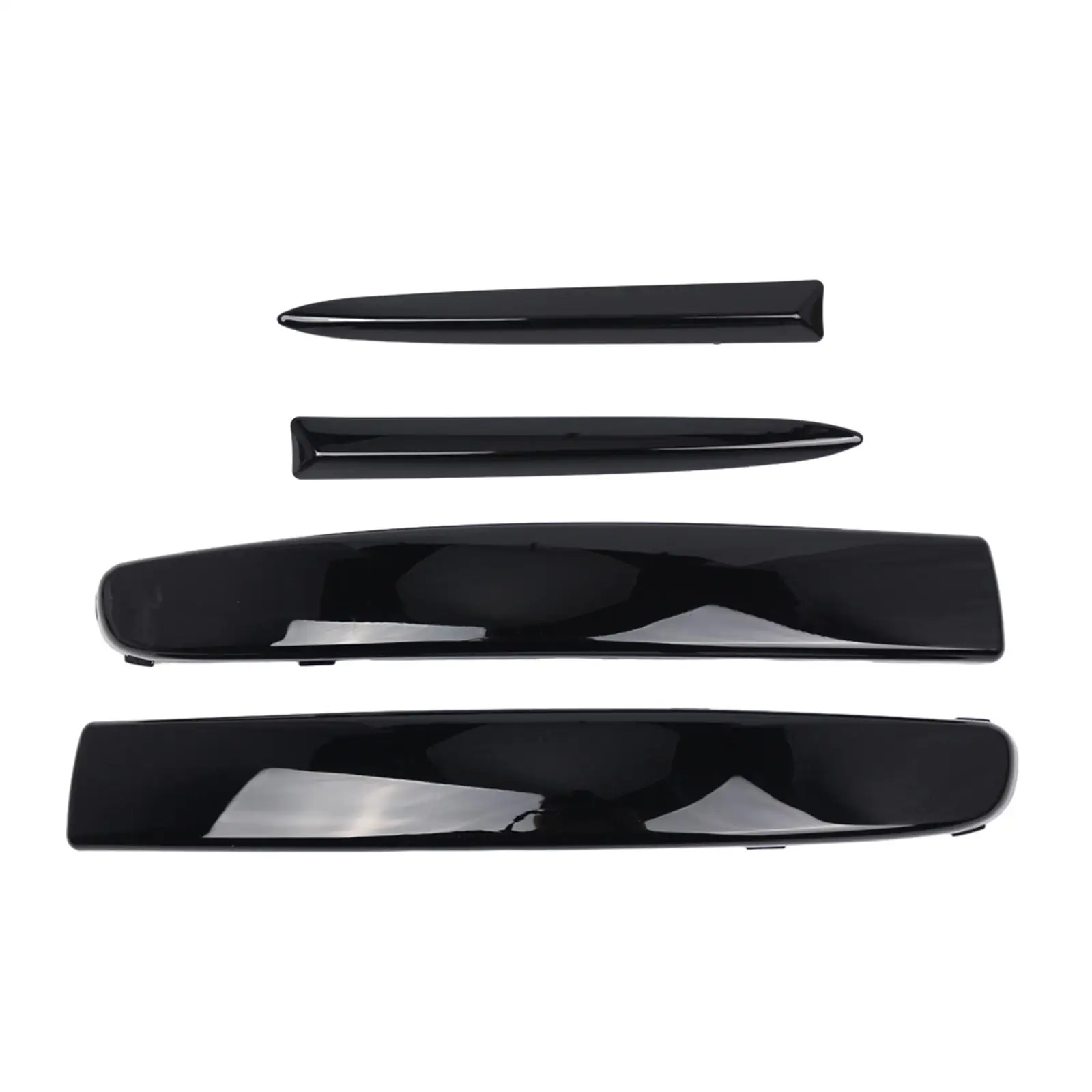 

4 Pieces Front Bumper Upper Grill Moulding Trim 735455042 for Fiat 500 Automobile Repairing Accessory Direct Replacement