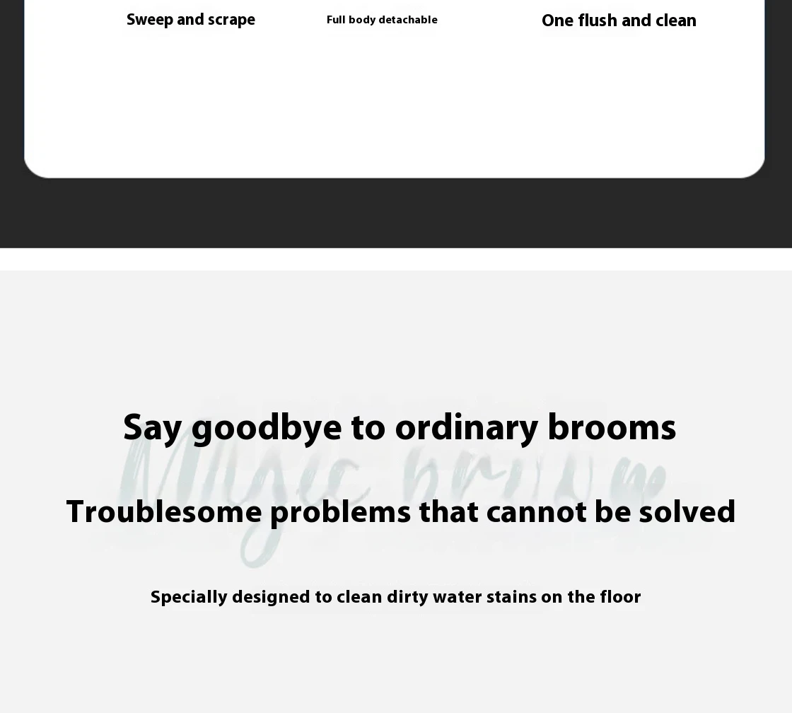 Description Picture 5 of itemSilicone Broom Wiper Squeegee Window Washing Multifunctional Household Home Floor Glass Scraper Hand-push Mirror Cleaning Tools