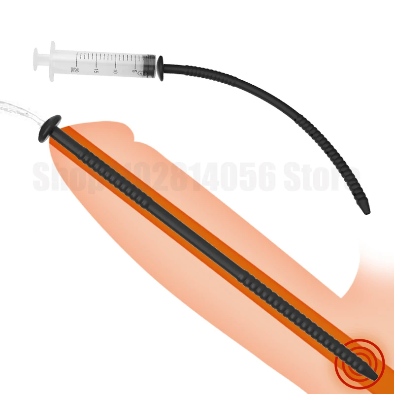 Urethral dilator silicone urethral dilator Silicone Penis Plug Sounding,Urethal inserts Men,Uretral Urethral Dilation Catheter With Syringe,Urethra Dilator,Sex Toy for Man