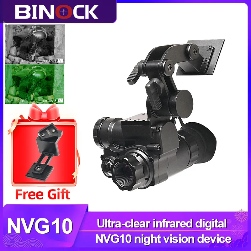 NVG10 Vision nocturne monoculaire 1080p Tête Tactique Vision