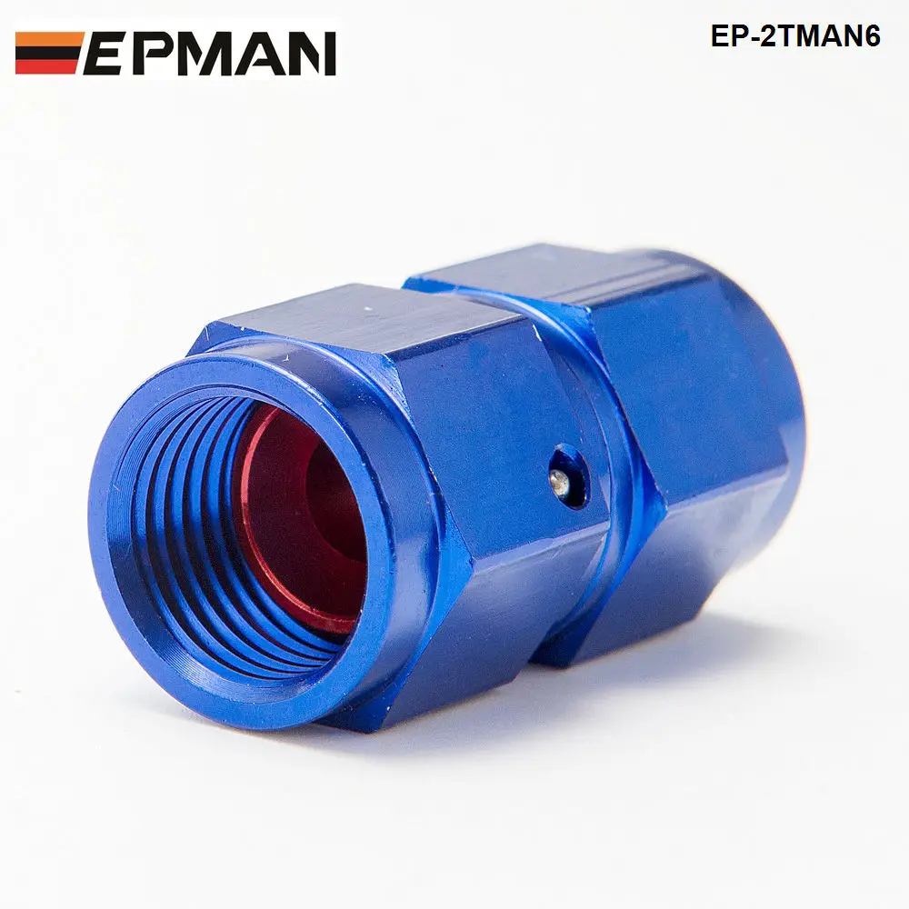 10PCS/SET Blue AN6 Universal Fuel Oil Fitting Aluminum Hose End Adaptor 2 Side Female Fitting EP-2TMAN6