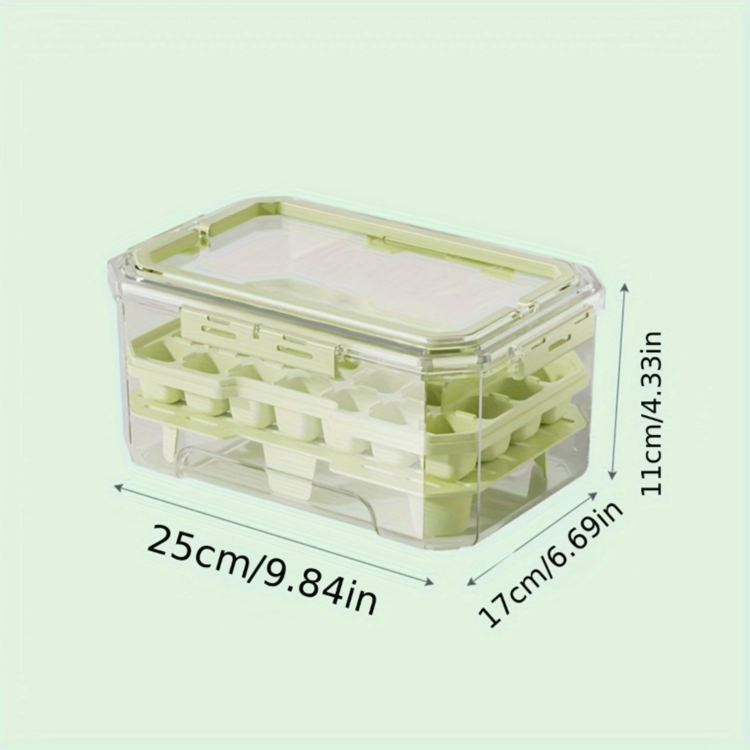 Double-Layer Freshness Box-Food-Safe Plastic For Fruits & Vegetables-Kitchen Organizer With Drain Basket Stylish & Functio