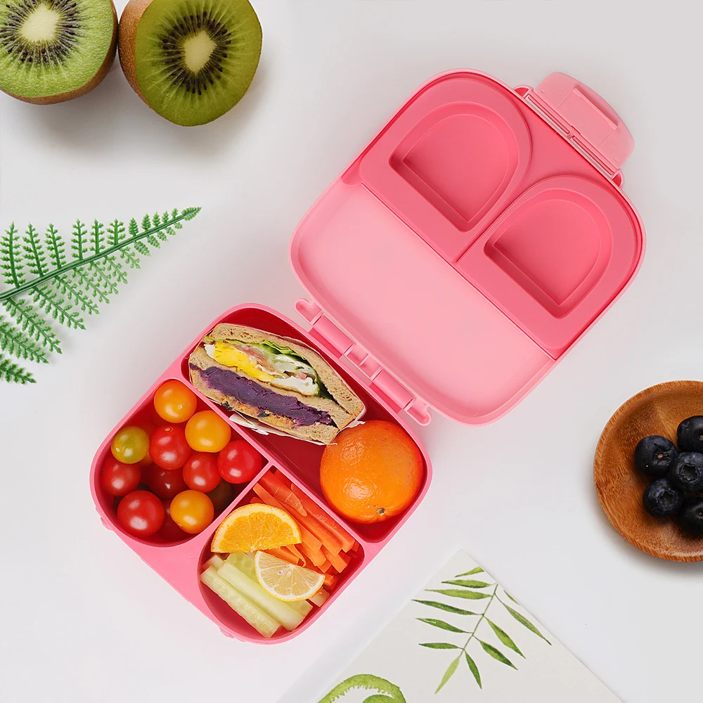 Lunch Box Portable Microwave Lunch Containers For Adult/Kid/Toddler 4  Compartment Sealed Salad BoxPicnic Food StorageContainer