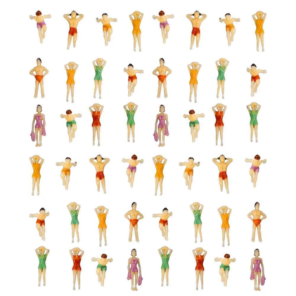 Maßstab 1:50-1:150 Miniatur Schwimmen Menschen Modell Material Figuren Für Strand Sand Tisch Landschaft Szene Layout Diorama Kits 30PCS – Detail 1