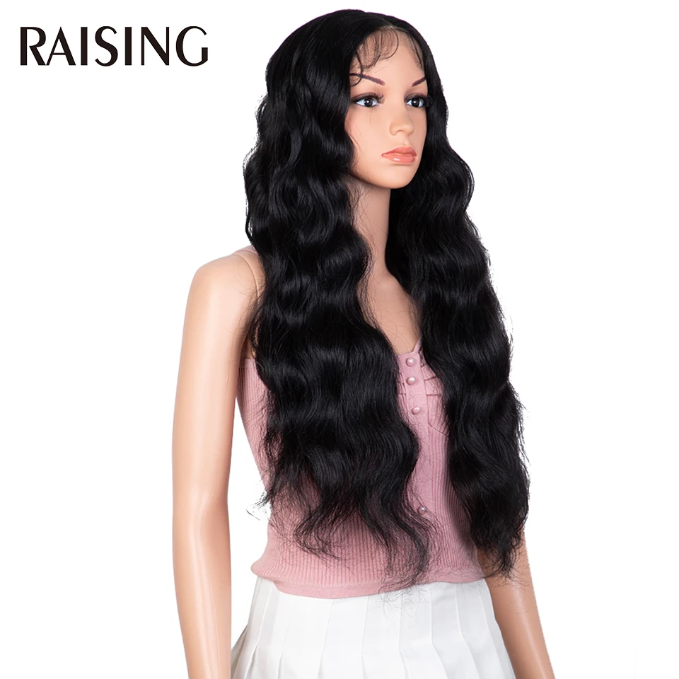 30 40 Inch Lace Front Wigs 13x6 Body Wave Black Lace Front Synthetic Wigs For Women Honey Blonde Colored Curly Wig Pre plucked