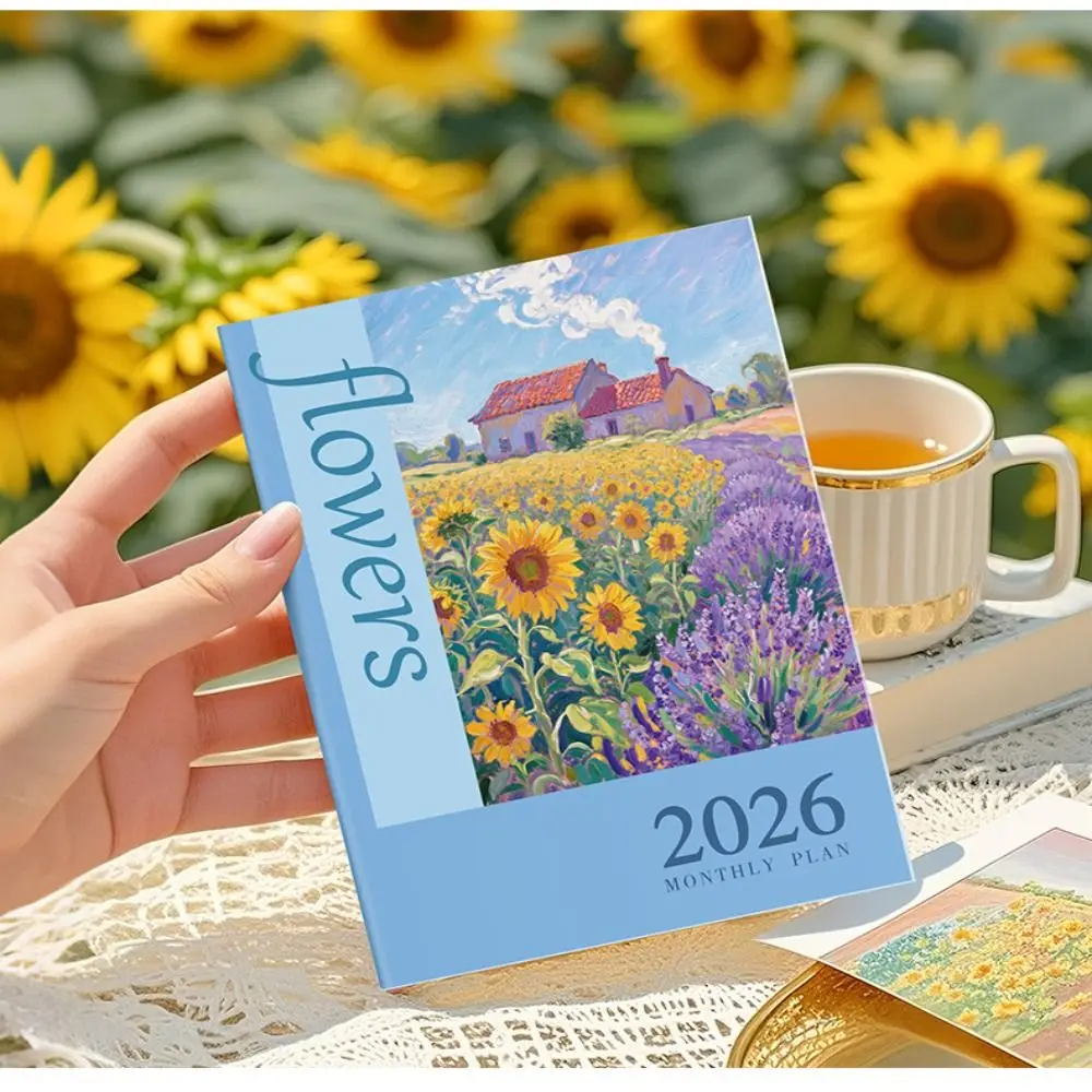 A4 사이즈 2026년 캘린더 플래너 24매 효율적인 디자인 연간 플래너 학생 선물 a5 사이즈 월간 다이어리 라이프 체크인