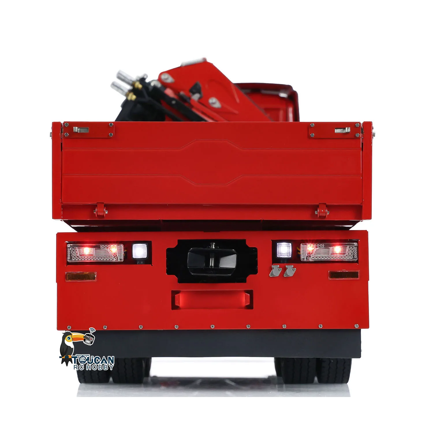 1/14 8x8 RC Hydraulic Crane Tractor Truck Electric Car Quick Attached Bucket Painted Finished Radio Control Vehicle Car Light 4