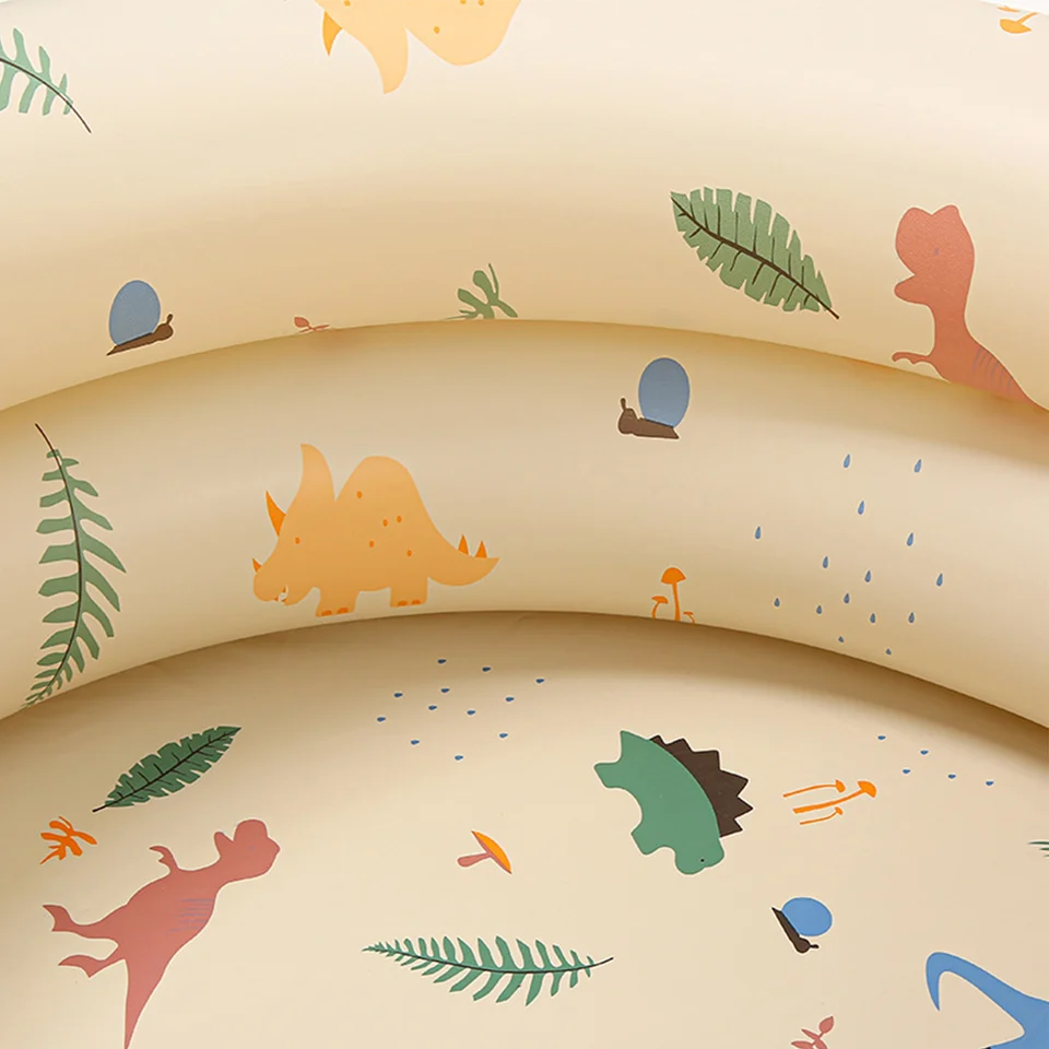 Glomora Piscine Gonflable Rétro Pour Bébé – Style Mignon, Bords Épais, Facile à Plier – Pour Intérieur Et Extérieur, Dès 3 Ans (Rayures Jaunes)