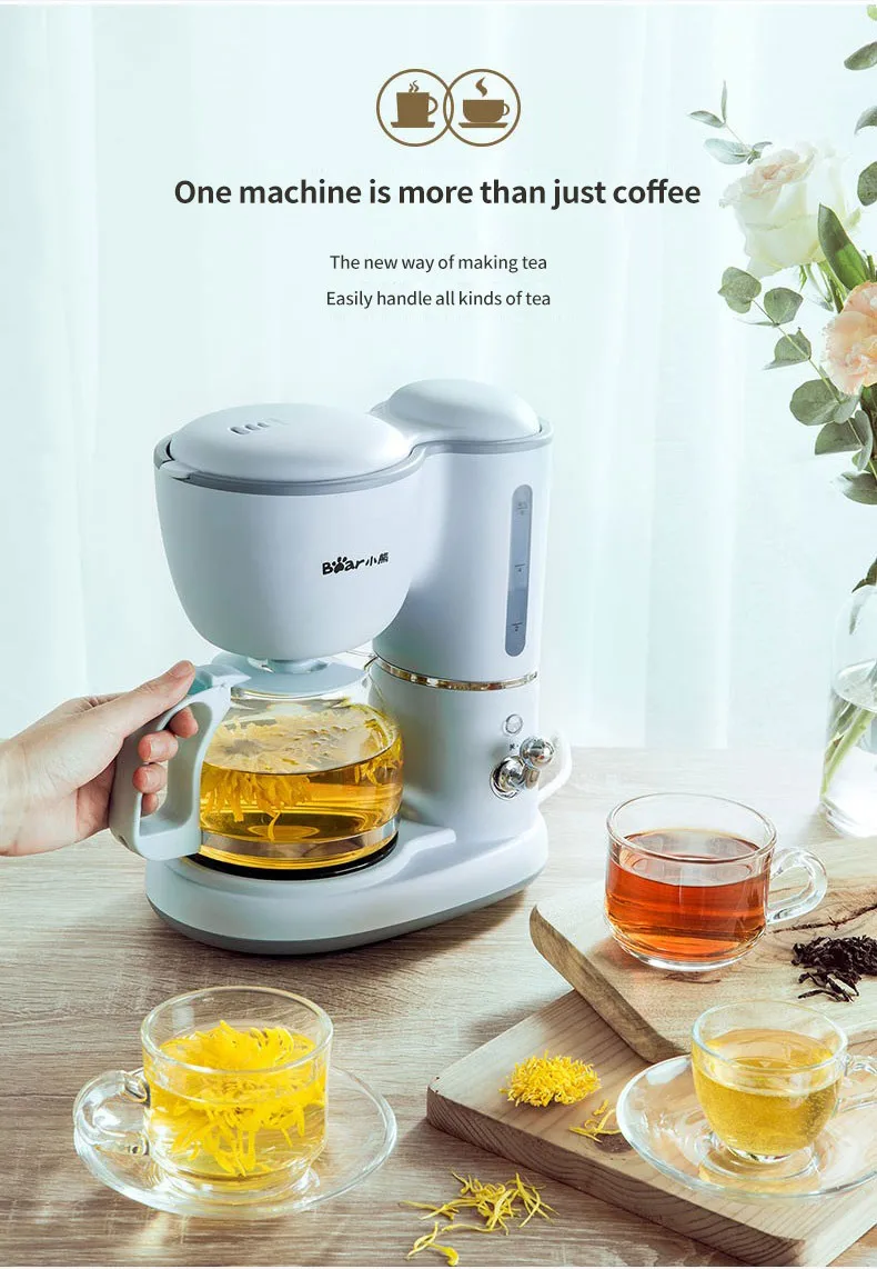 bule de flores, pote de bebida quente duplo, 220V, 600ml