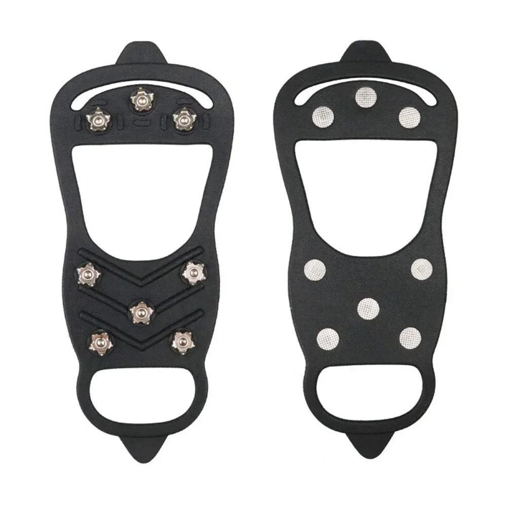 Ice Gripper Spike Climbing Crampons 8 Teeth Ice Gripper Spike for Shoes Climbing Crampons Anti-Skid Ice Hiking Mountain Snow Crampons Anti-slip Shoe Covers