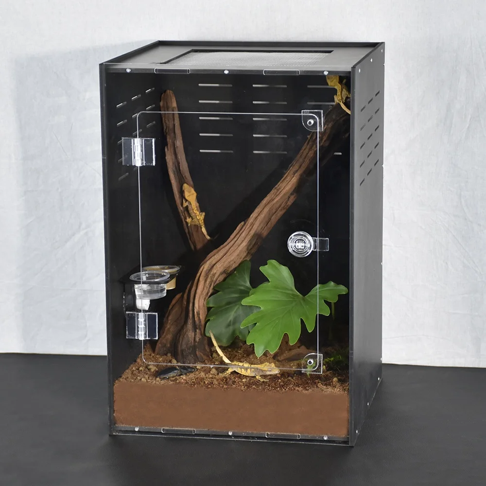 Gecko Pvc Racks Acrylic PVC Crested Gecko Reptile Enclosure Crystal Clear Visibility ...