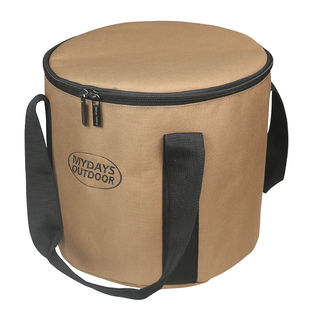 Oxford Cloth Pot Tableware Bag Portable Waterproof Round Camping Pot Bag Large Capacity Wear-resistant Picnic Tools Accessories