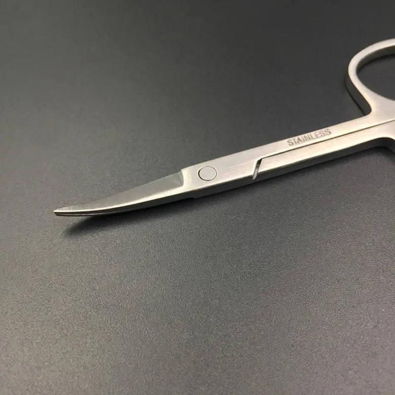 Stainless Steel Eyelash Eyebrow Fine Hair Trimmer Scissor Nail Cuticle Cutter Scissors Curved Pedicure Tweezer Beauty Tools 3
