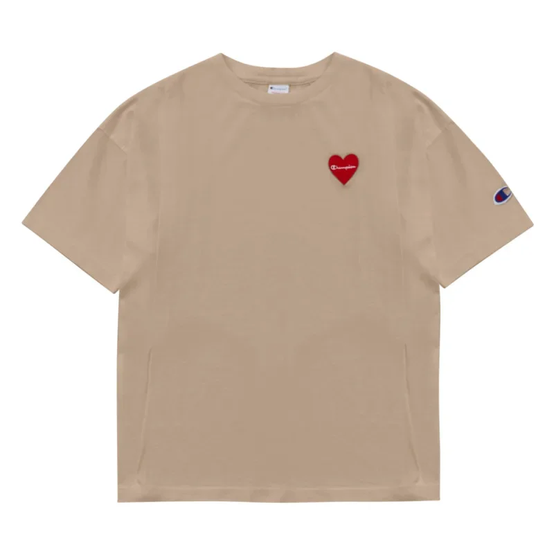 Champion T-shirt Women's 24 Summer New Printed Cotton Breathable Crew Neck Sports Casual Short Sleeve Top