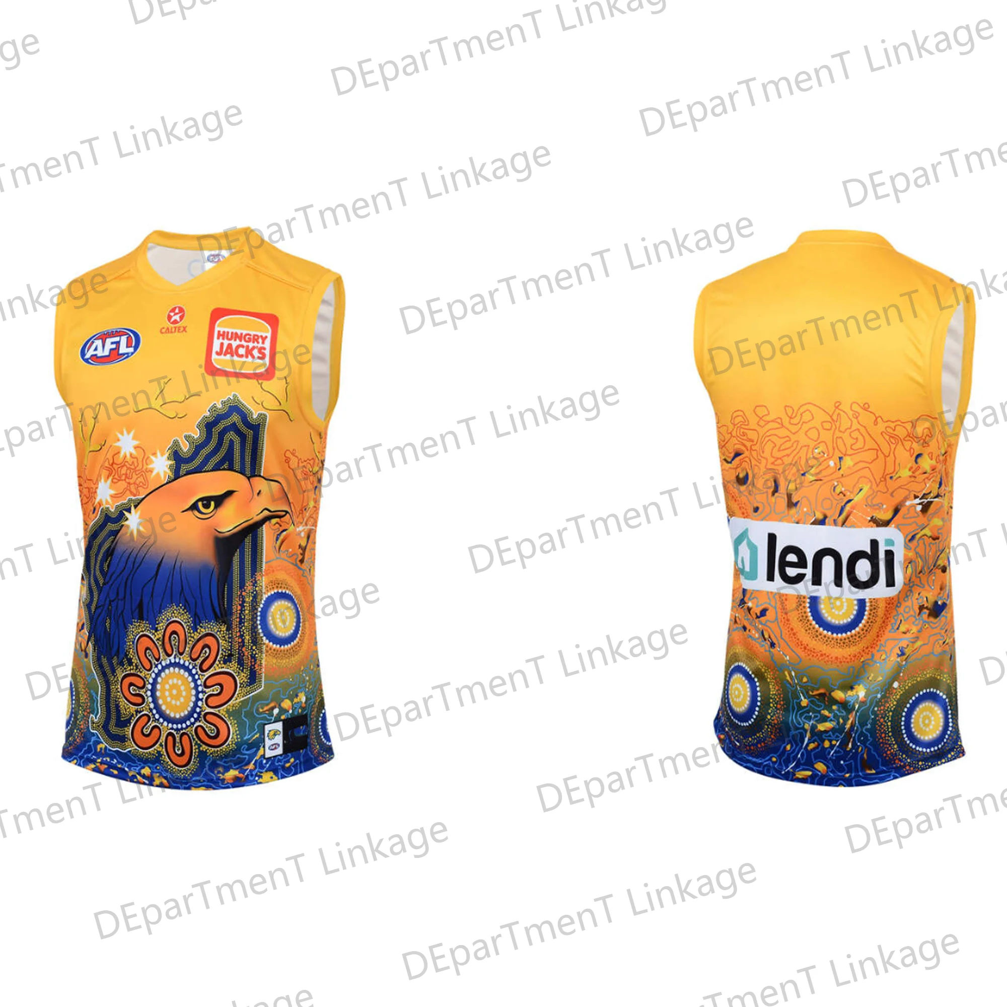 Summer A.F.L West Coast Eagles Indigenous Guernsey Jersey Oversized loose Vest For Adult/Kids Kit boxing jersey